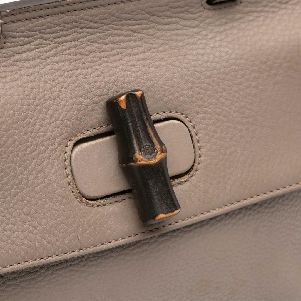Gucci Small Leather Bamboo Daily Satchel