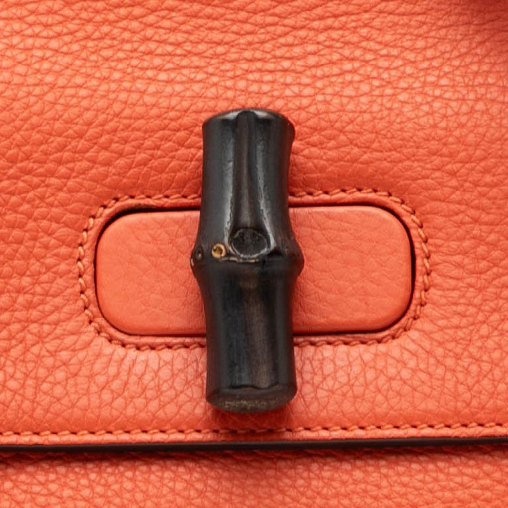 Gucci Small Leather Bamboo Daily Satchel