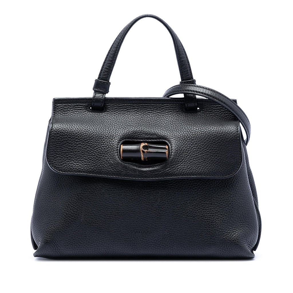 Gucci Small Leather Bamboo Daily Satchel