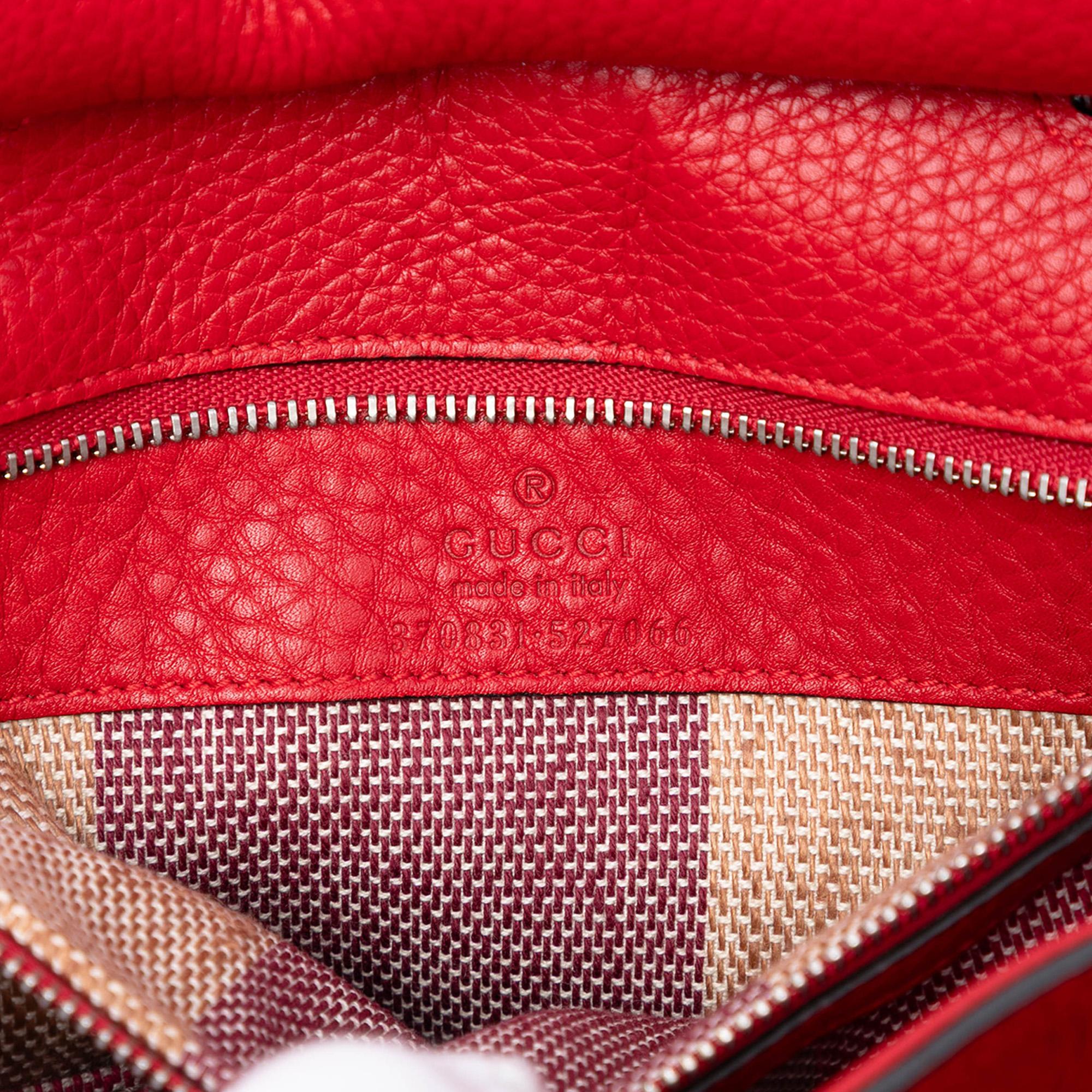 Gucci Small Leather Bamboo Daily Satchel