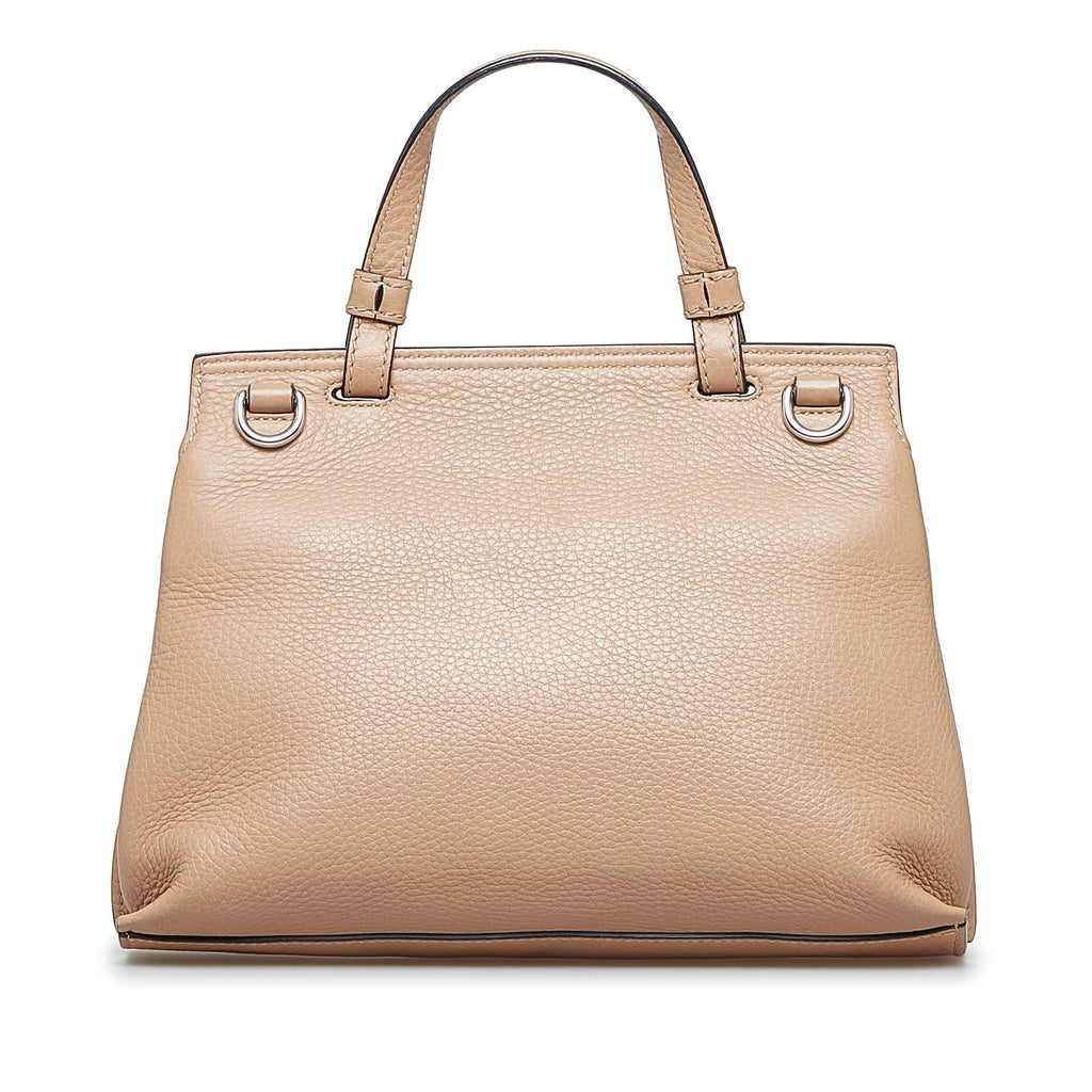 Gucci Small Leather Bamboo Daily Satchel