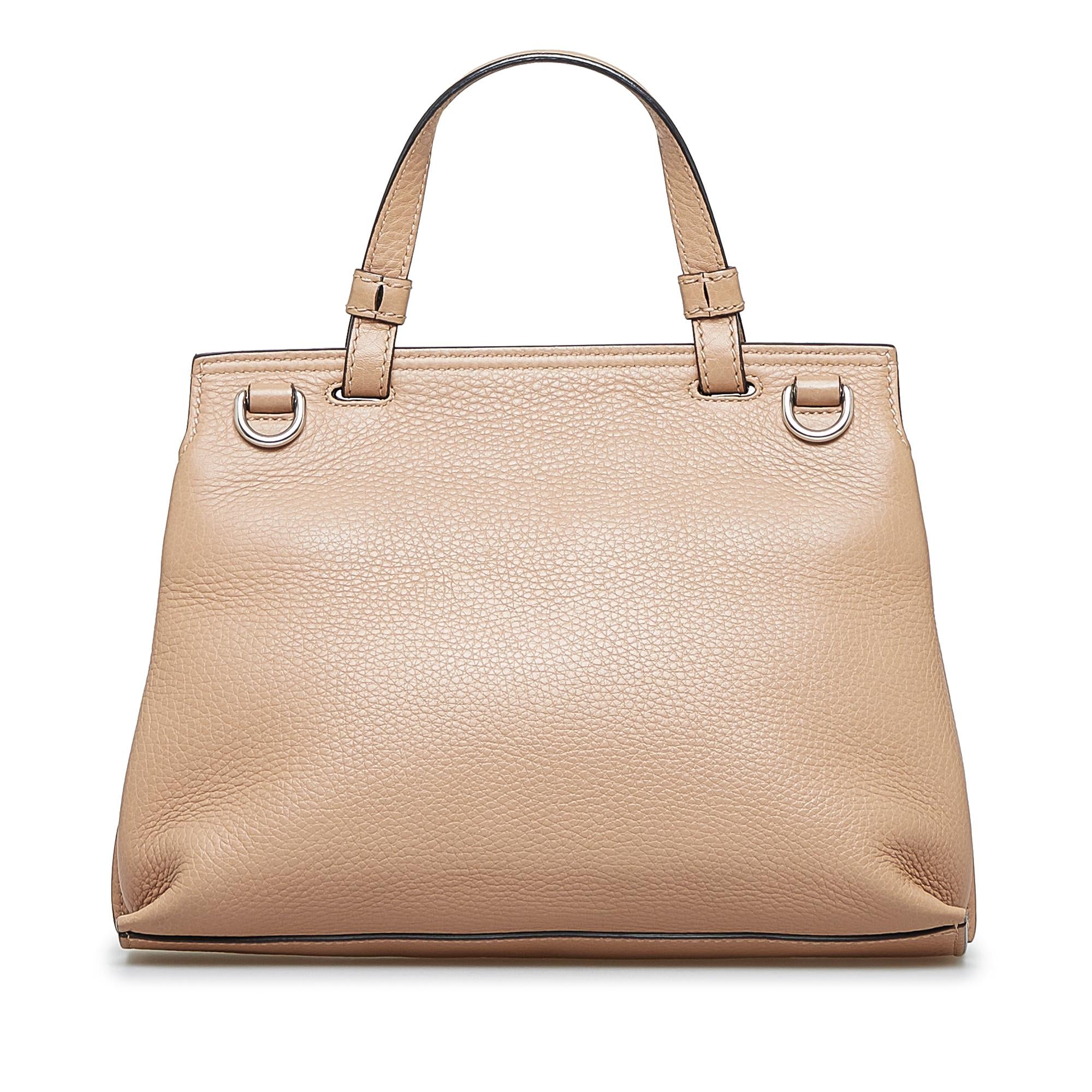 Gucci Small Leather Bamboo Daily Satchel