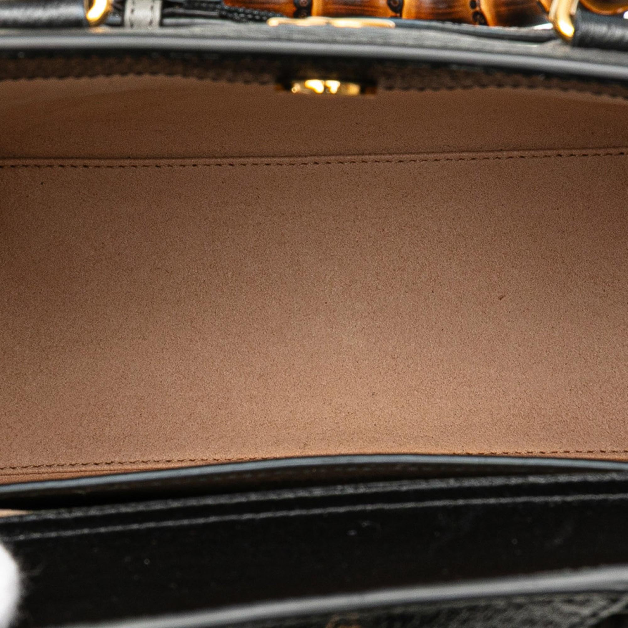 Gucci Small Leather Bamboo Diana Satchel