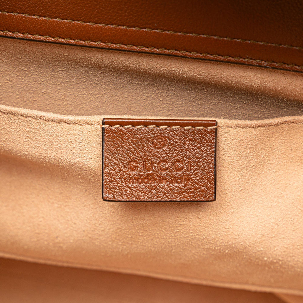 Gucci Small Leather Bamboo Diana Satchel