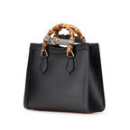 Gucci Small Leather Bamboo Diana Satchel
