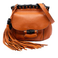 Gucci Small Leather Bamboo Nouveau Fringe Crossbody