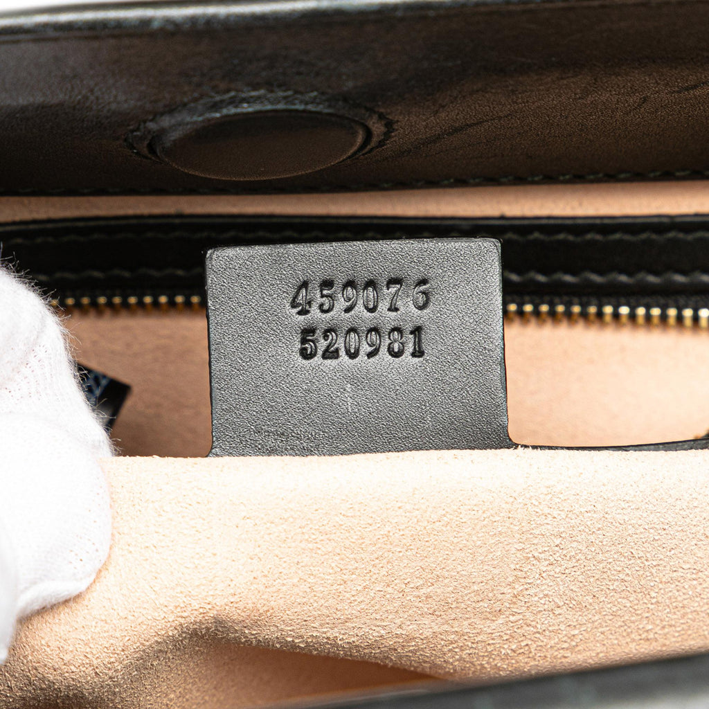 Gucci Small Leather Bamboo Nymphaea Satchel