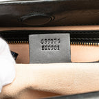 Gucci Small Leather Bamboo Nymphaea Satchel