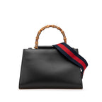Gucci Small Leather Bamboo Nymphaea Satchel