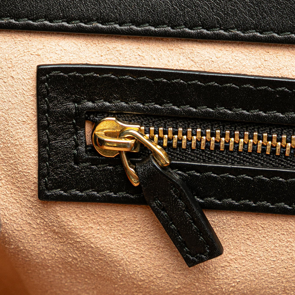 Gucci Small Leather Bamboo Nymphaea Satchel
