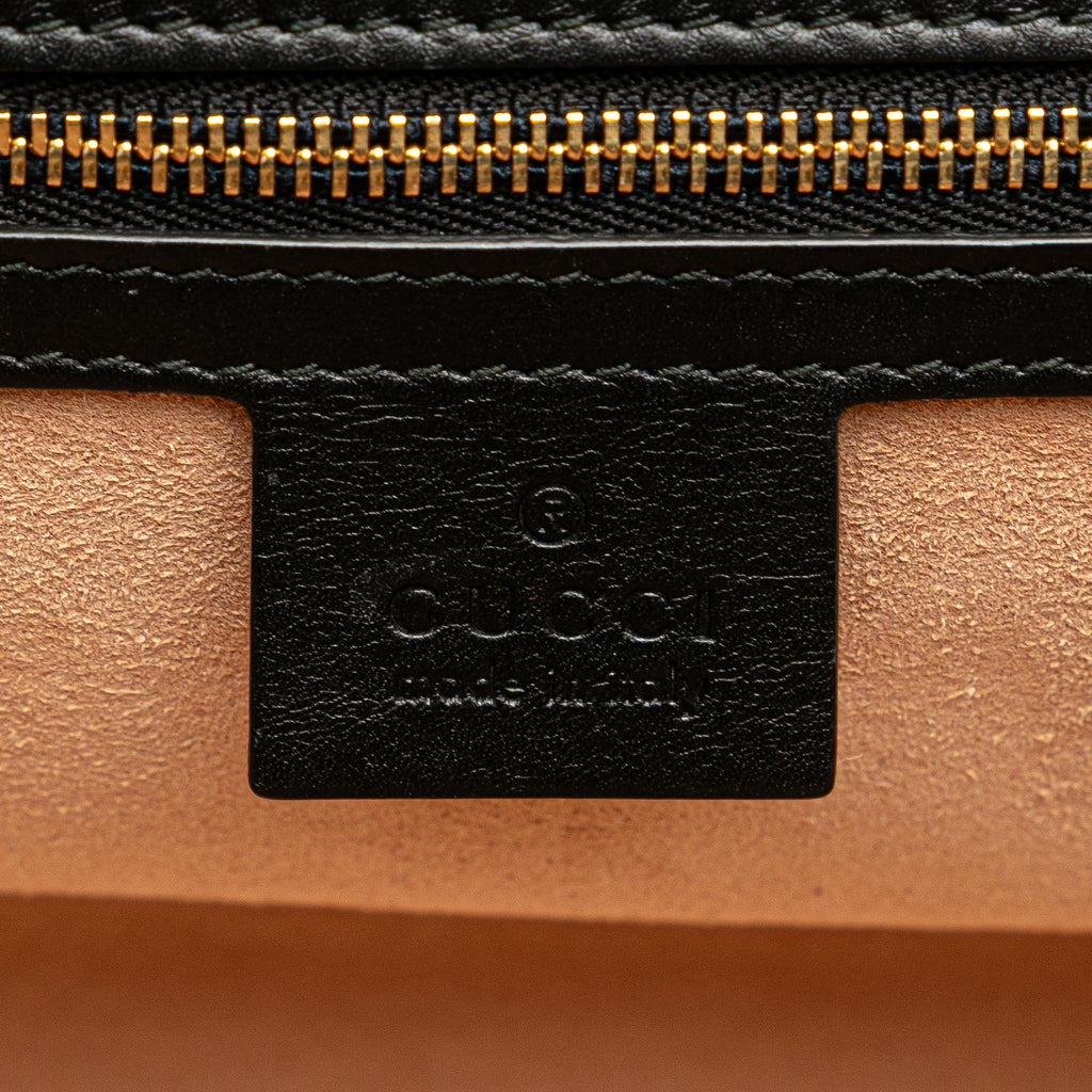 Gucci Small Leather Bamboo Nymphaea Satchel