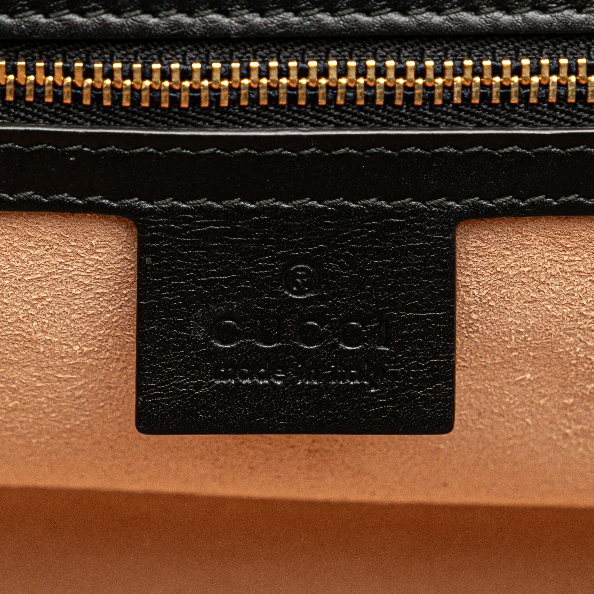 Gucci Small Leather Bamboo Nymphaea Satchel