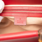Gucci Small Leather Bamboo Nymphaea Satchel
