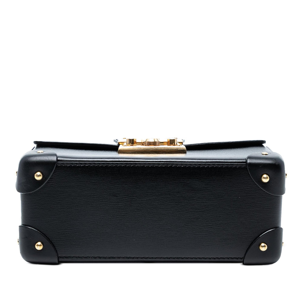 Gucci Small Leather Bamboo Padlock Satchel