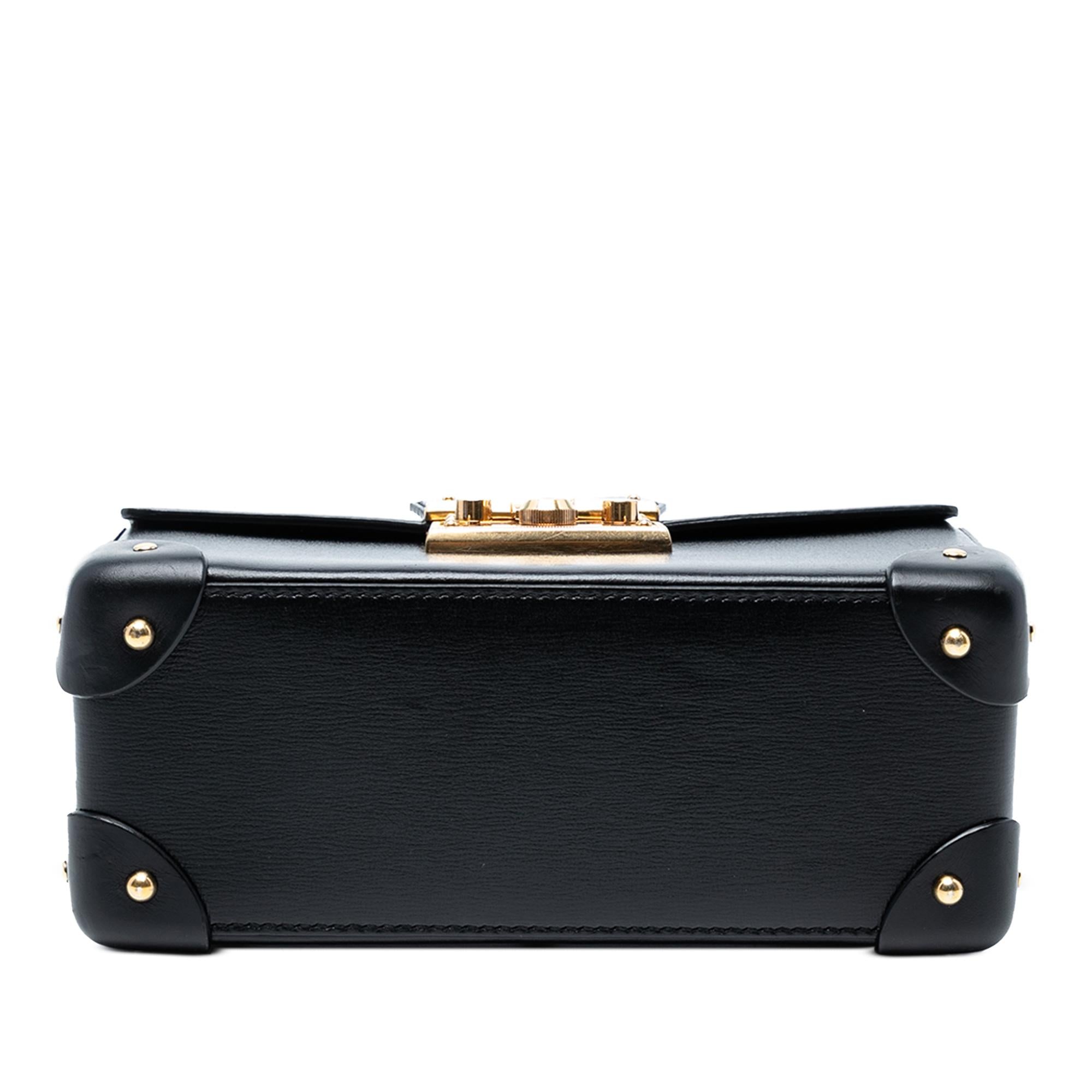 Gucci Small Leather Bamboo Padlock Satchel