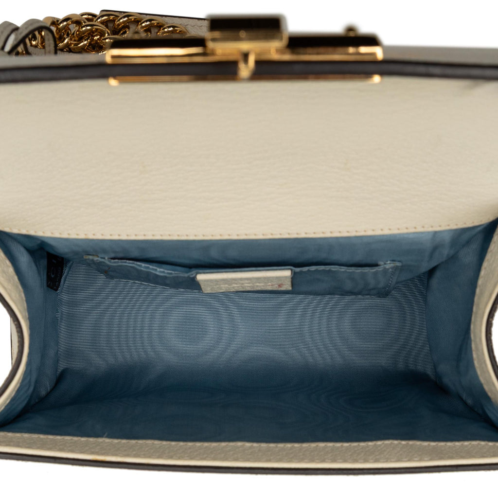 Gucci Small Leather Bee Star Padlock Crossbody