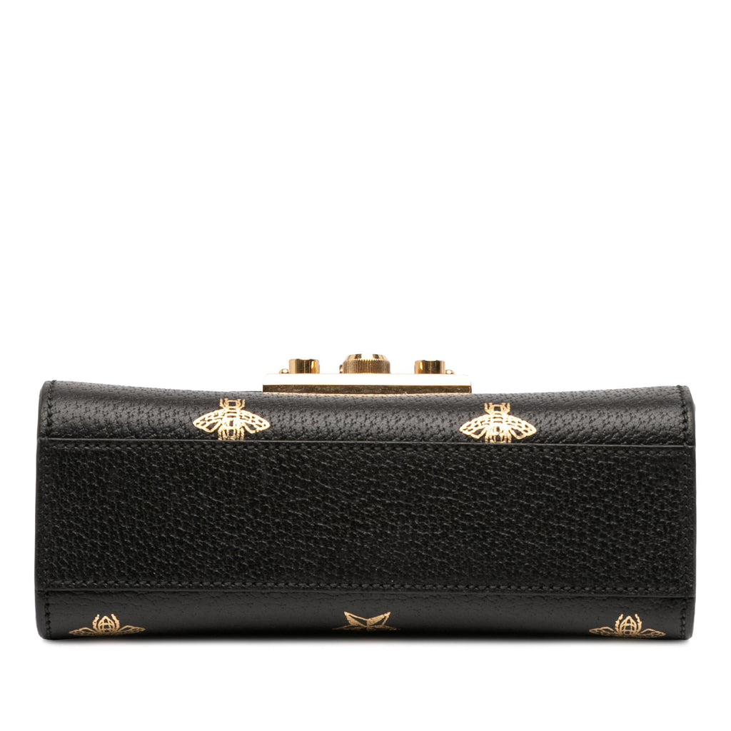Gucci Small Leather Bee Star Padlock Crossbody