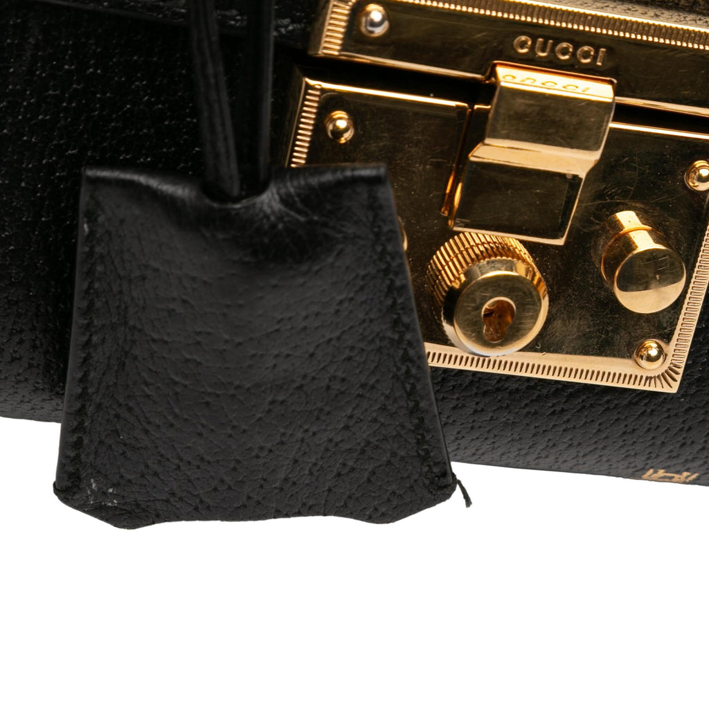 Gucci Small Leather Bee Star Padlock Crossbody