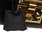 Gucci Small Leather Bee Star Padlock Crossbody