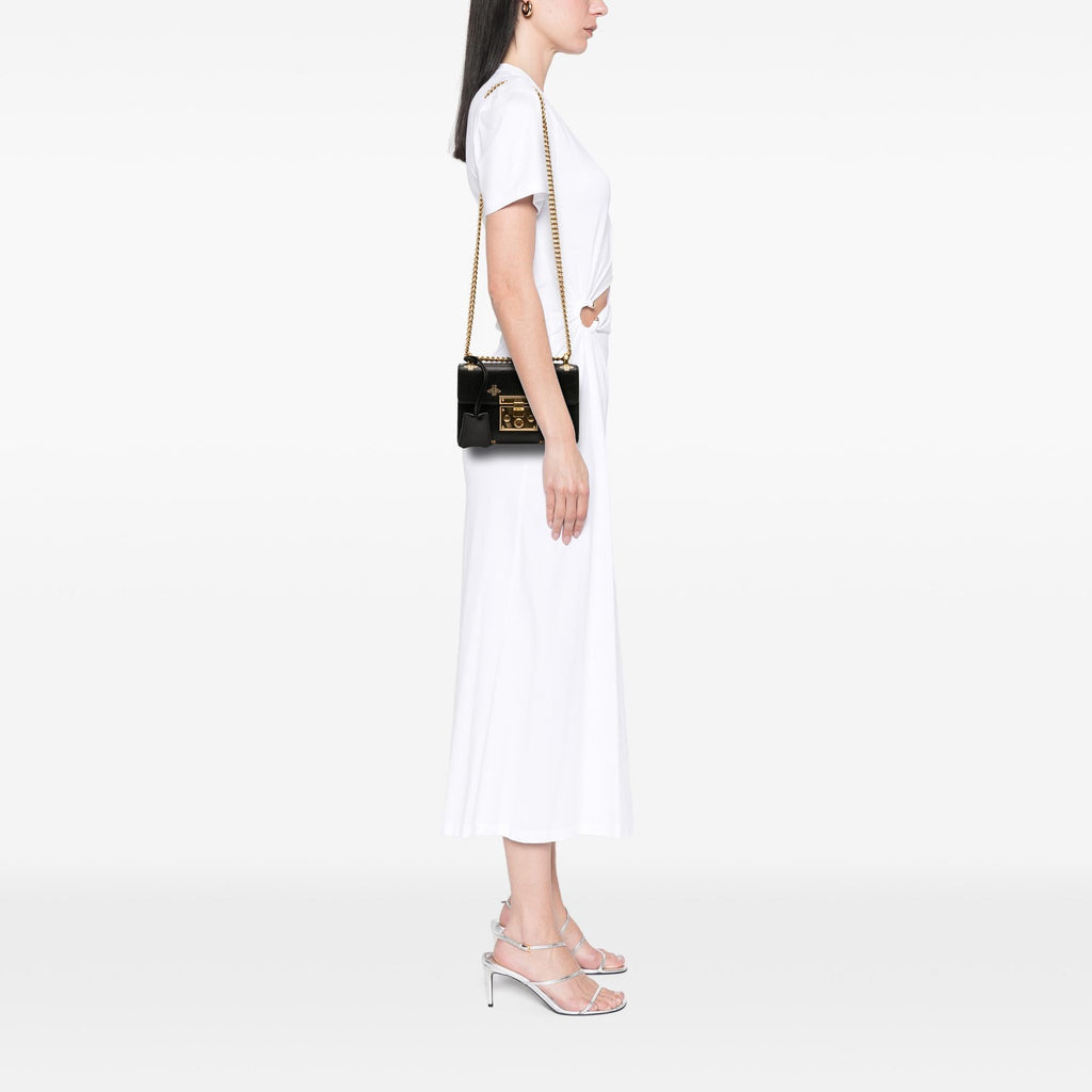Gucci Small Leather Bee Star Padlock Crossbody