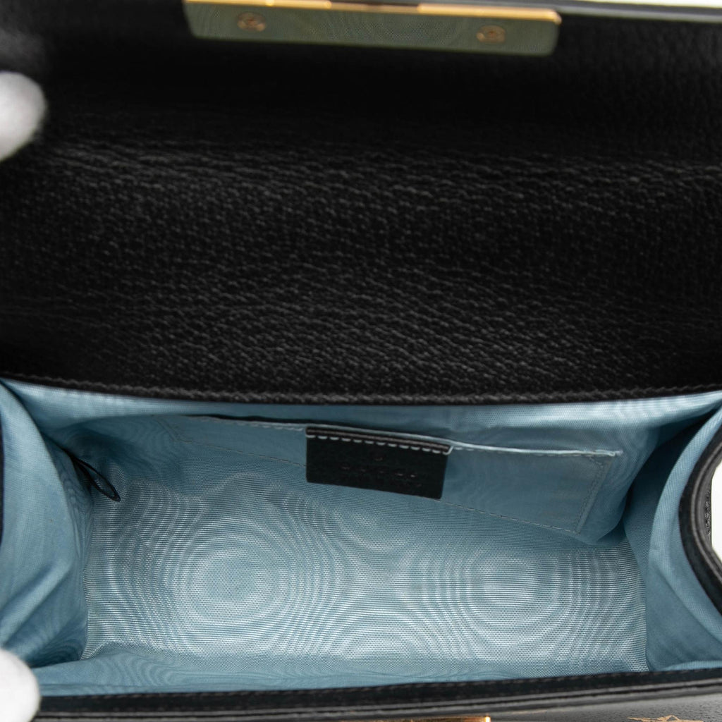 Gucci Small Leather Bee Star Padlock Crossbody