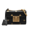 Gucci Small Leather Bee Star Padlock Crossbody