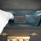 Gucci Small Leather Bee Star Padlock Crossbody