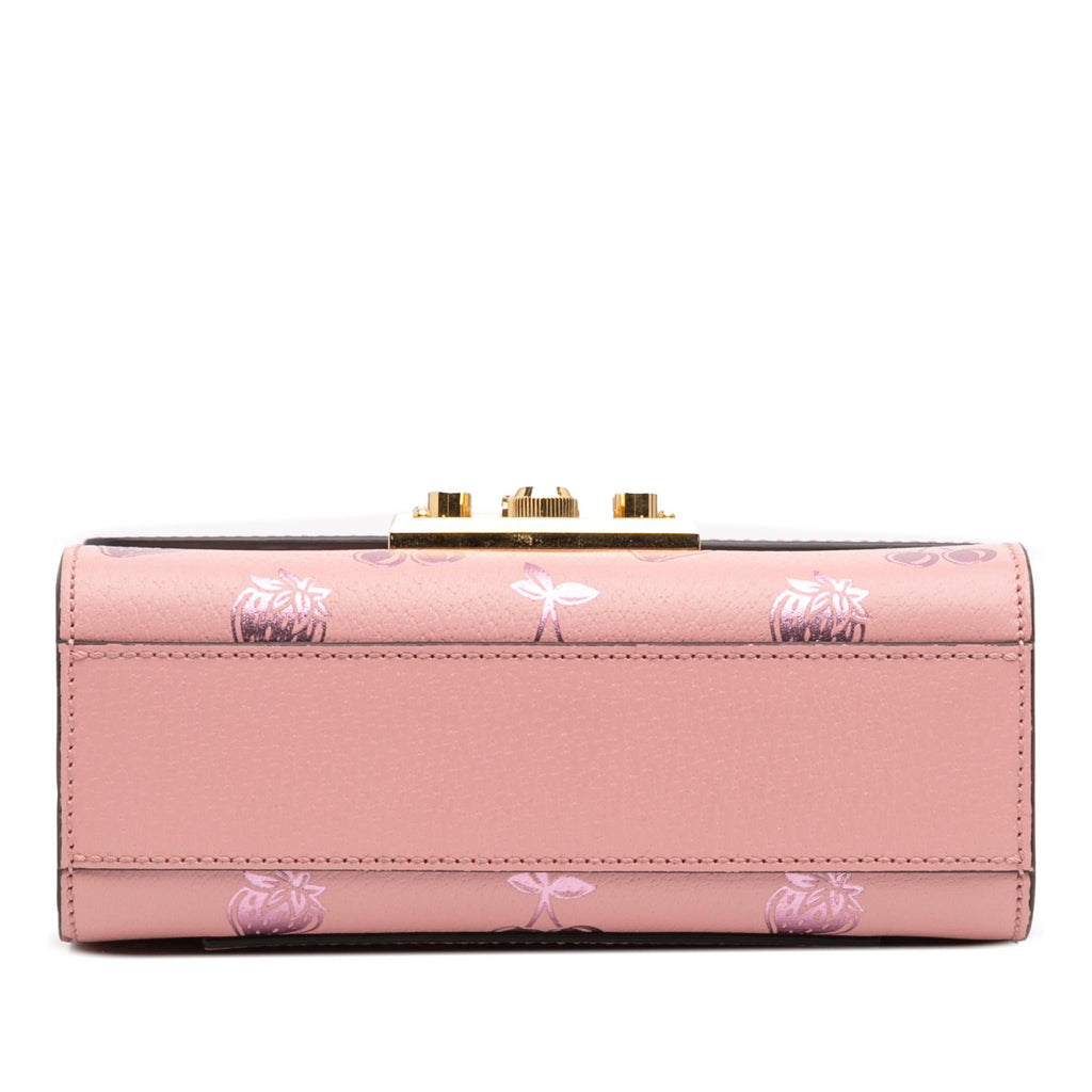 Gucci Small Leather Berry Print Padlock Crossbody