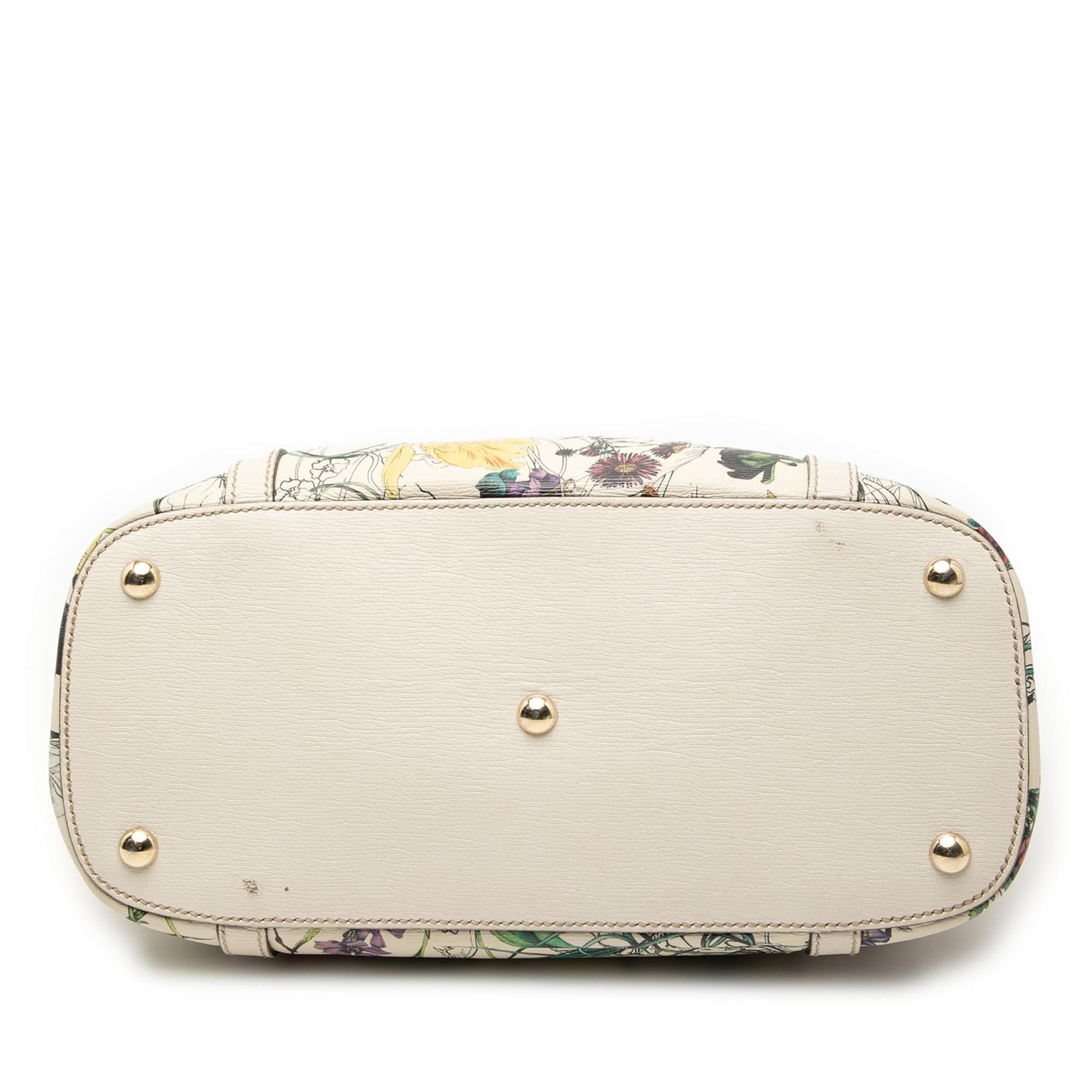 Gucci Small Leather Flora Nice Tote