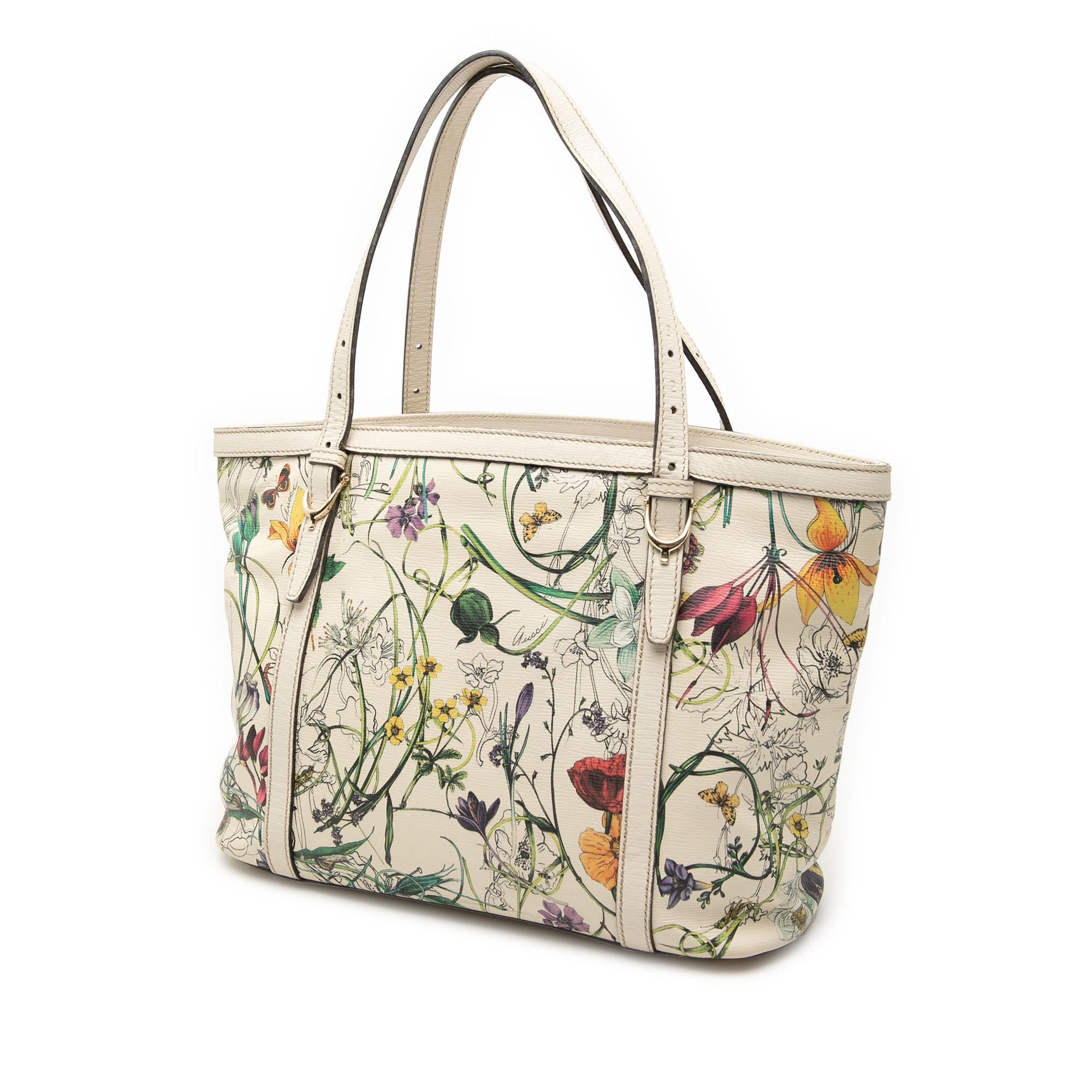 Gucci Small Leather Flora Nice Tote