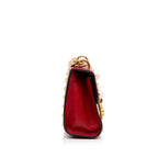 Gucci Small Leather Pearl Studded Padlock Crossbody Bag (SHG-1zn6yH)