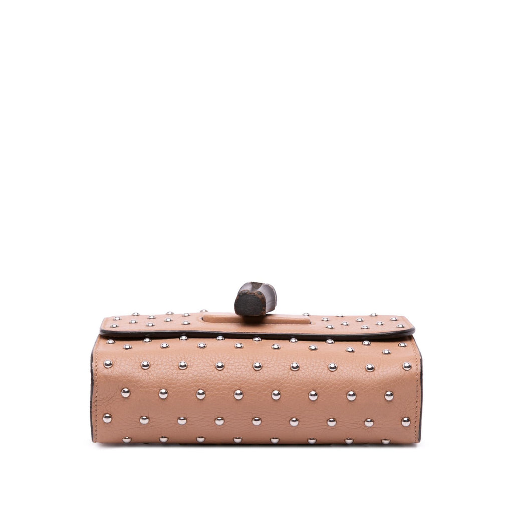 Gucci Small Leather Studded Miss Bamboo Crossbody