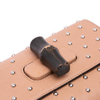 Gucci Small Leather Studded Miss Bamboo Crossbody