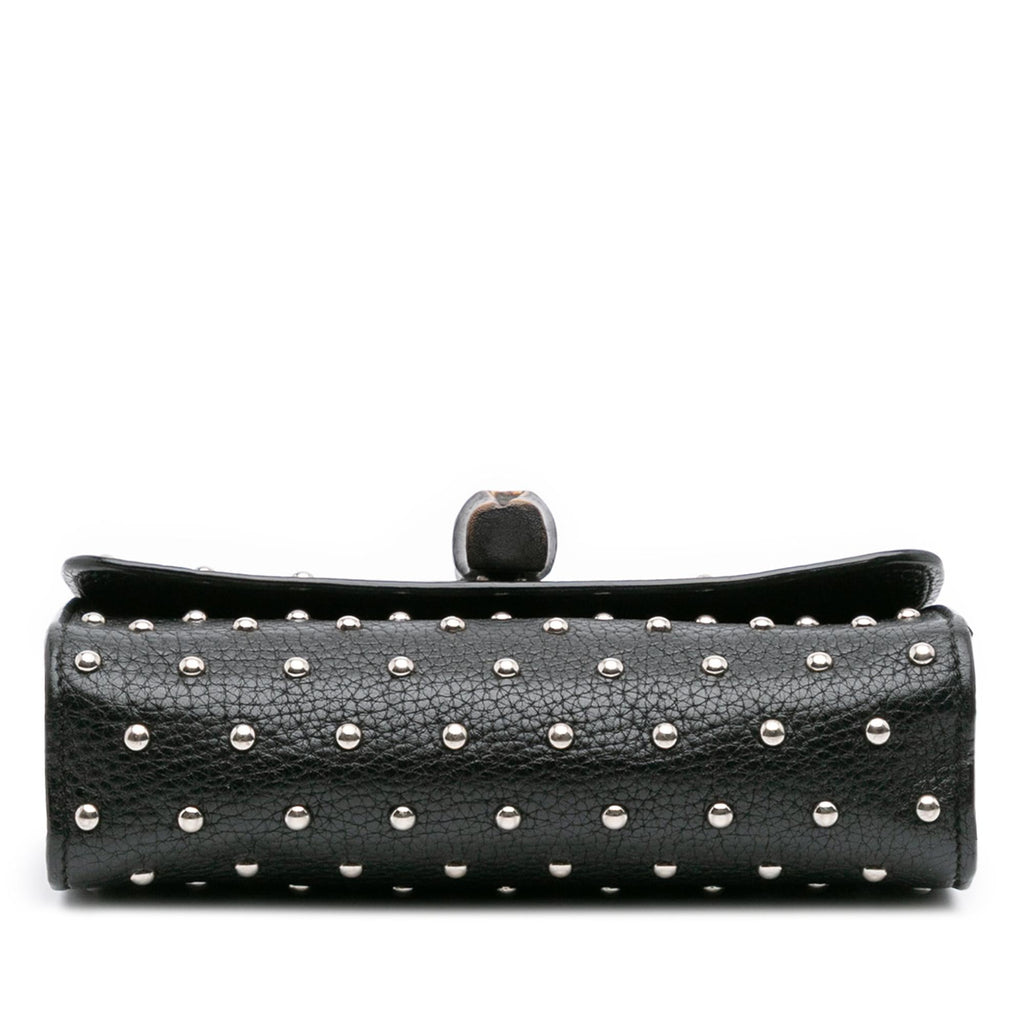 Gucci Small Leather Studded Miss Bamboo Crossbody
