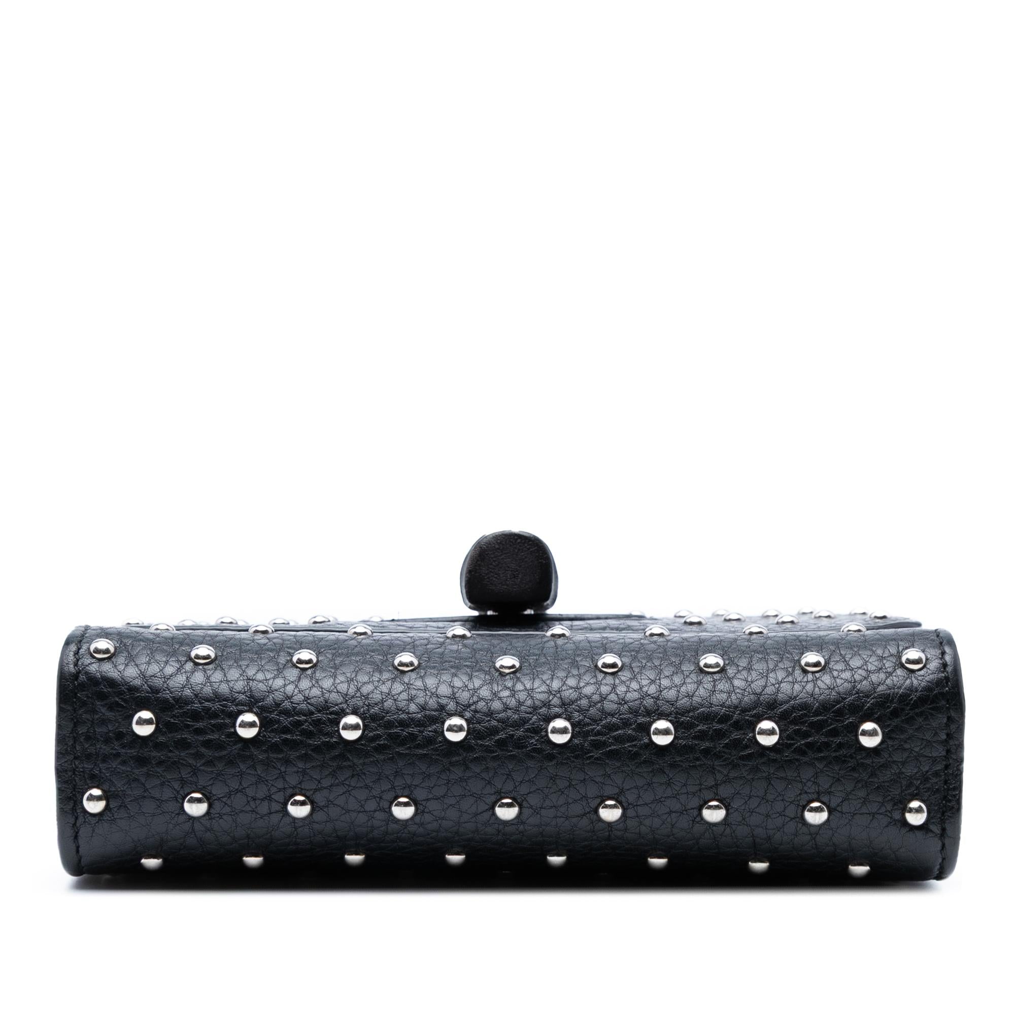 Gucci Small Leather Studded Miss Bamboo Crossbody