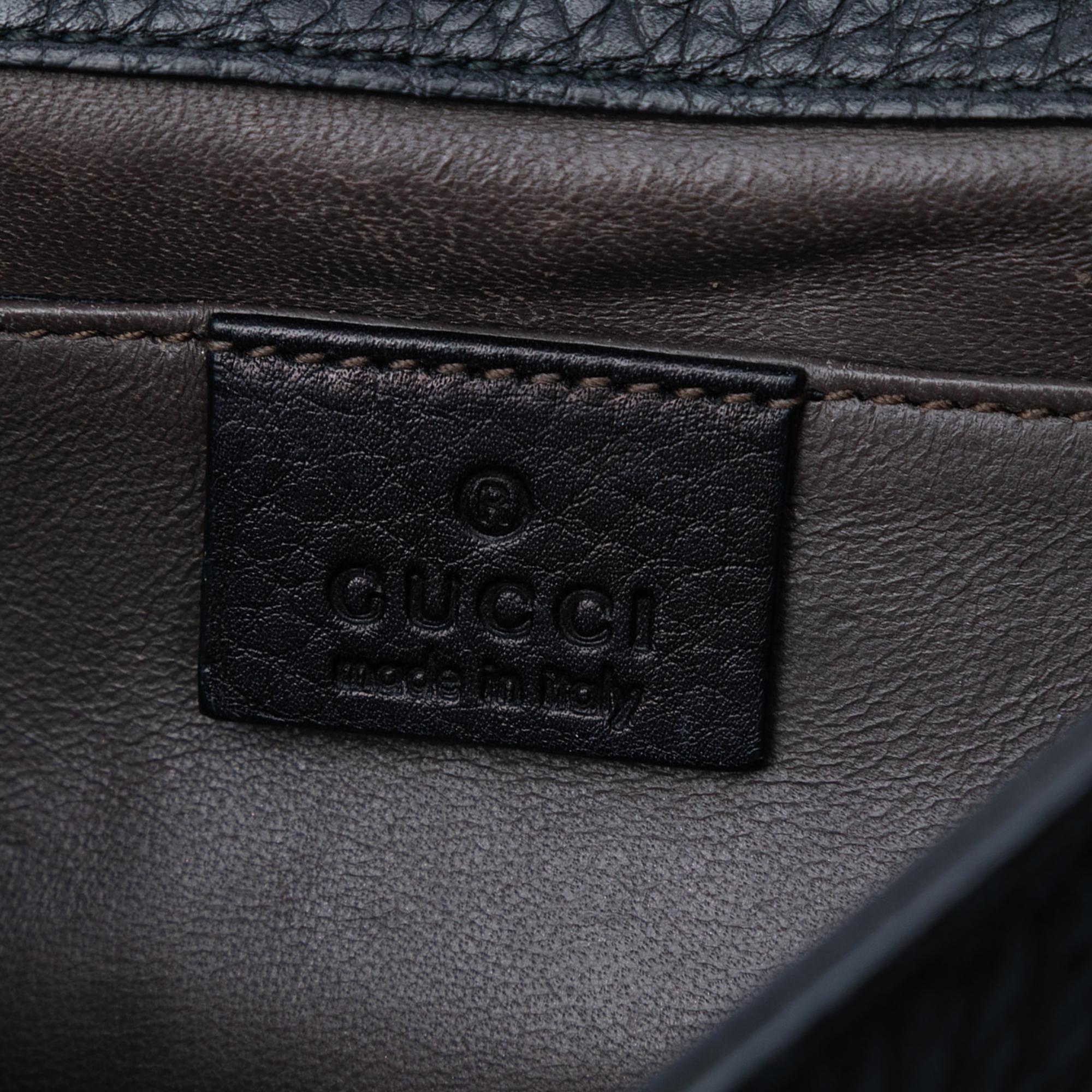 Gucci Small Leather Studded Miss Bamboo Crossbody