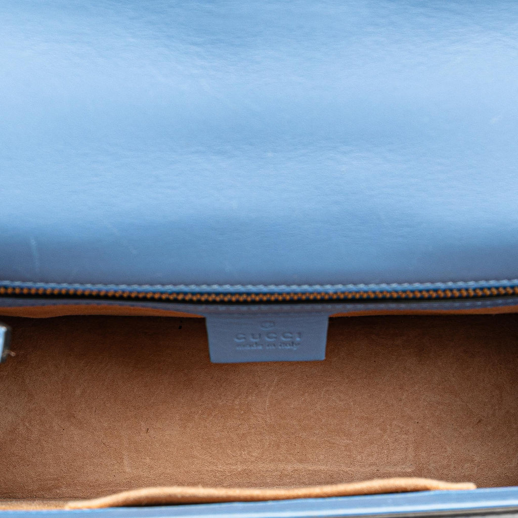 Gucci Small Leather Sylvie Web Satchel