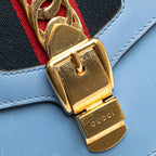 Gucci Small Leather Sylvie Web Satchel