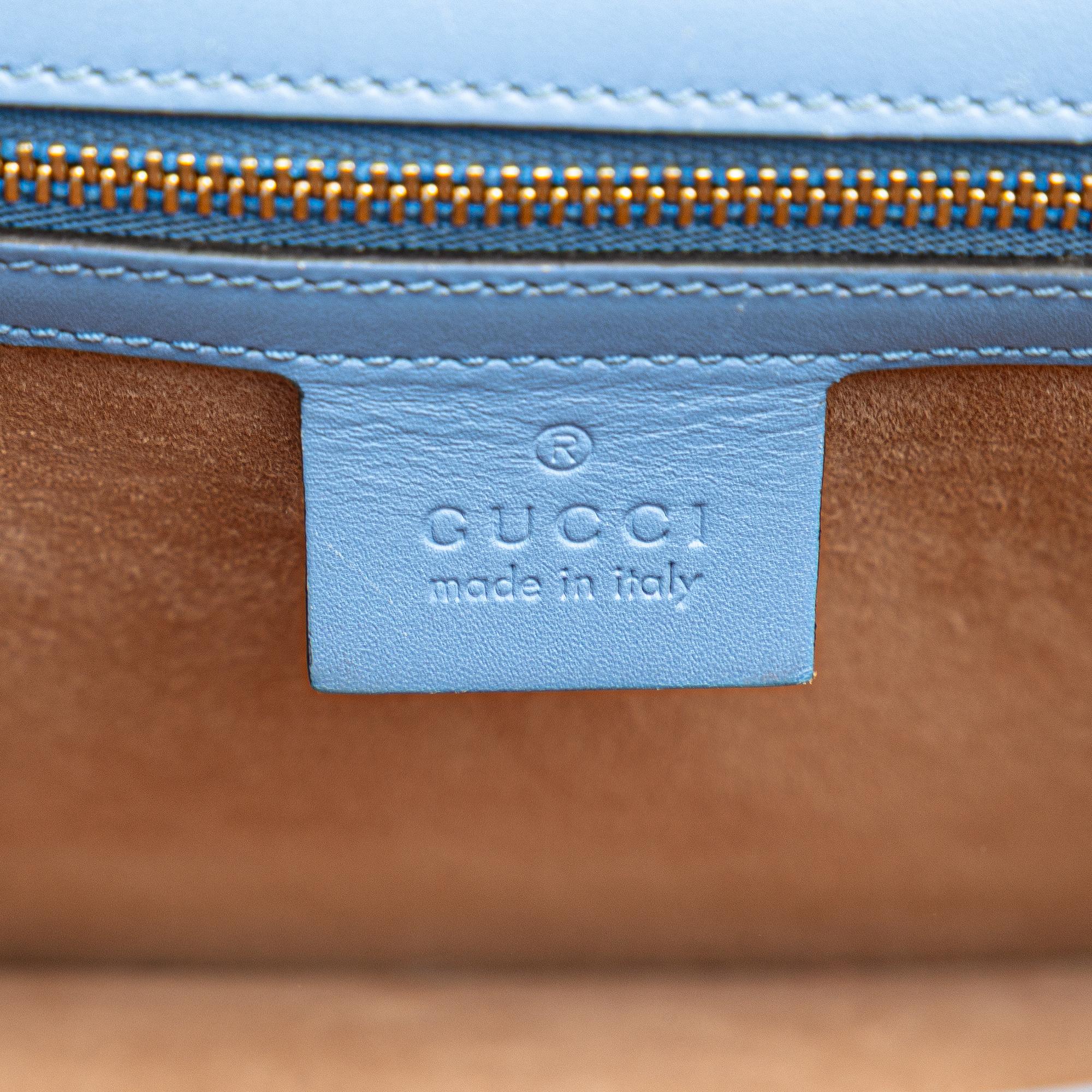 Gucci Small Leather Sylvie Web Satchel
