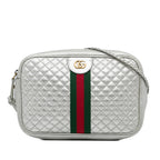Gucci Small Leather Web Trapuntata Crossbody (SHG-DXltON)