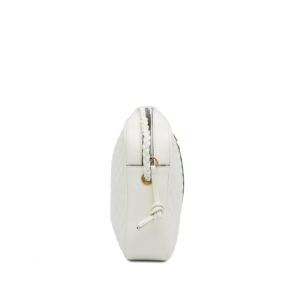 Gucci Small Leather Web Trapuntata Crossbody (SHG-70xUkM)