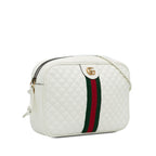 Gucci Small Leather Web Trapuntata Crossbody (SHG-70xUkM)
