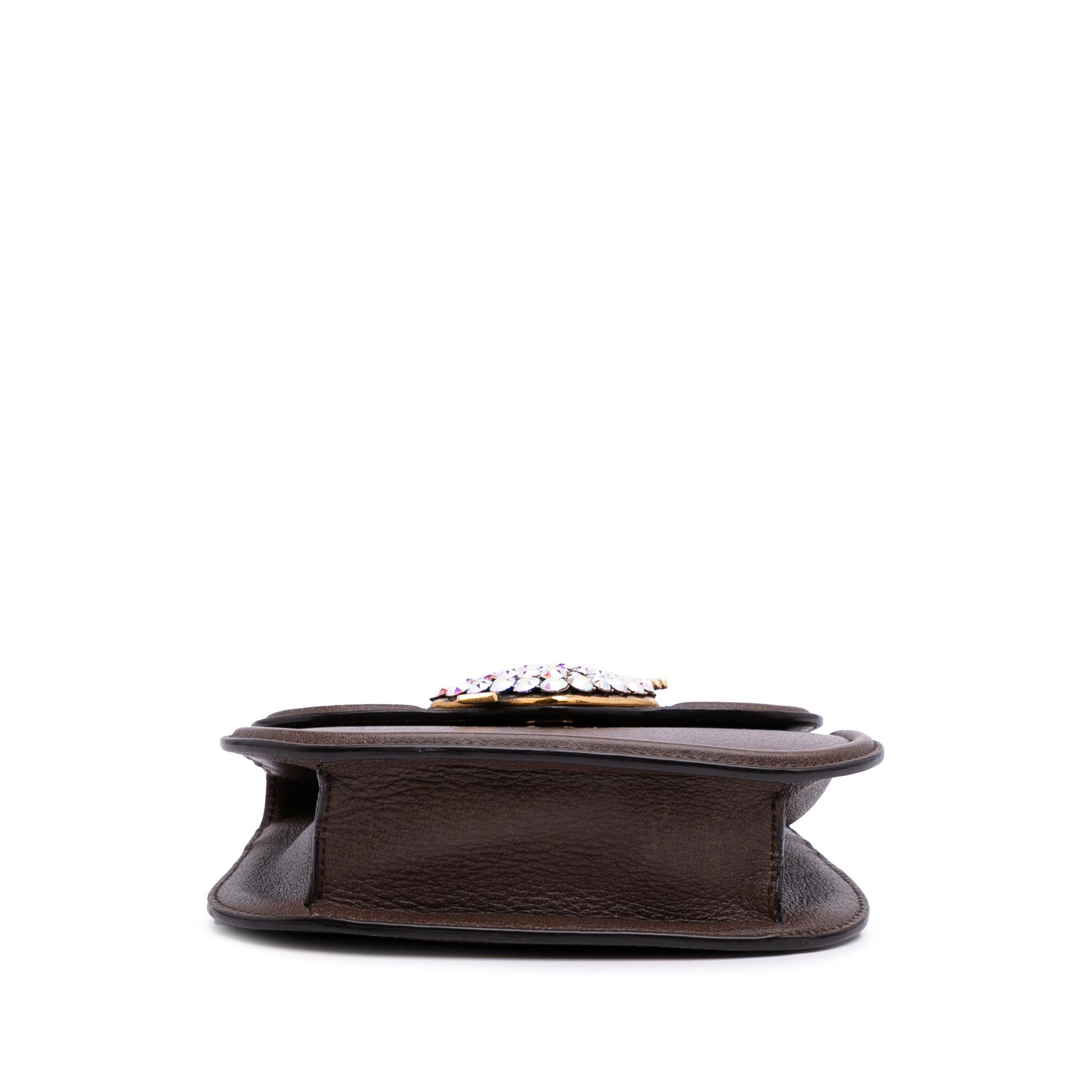Gucci Small Linea Totem Crystal Heart Crossbody