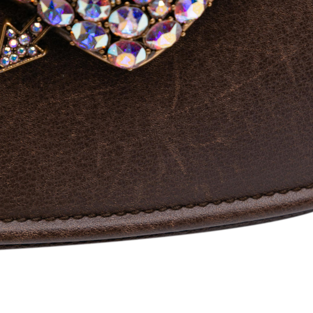 Gucci Small Linea Totem Crystal Heart Crossbody