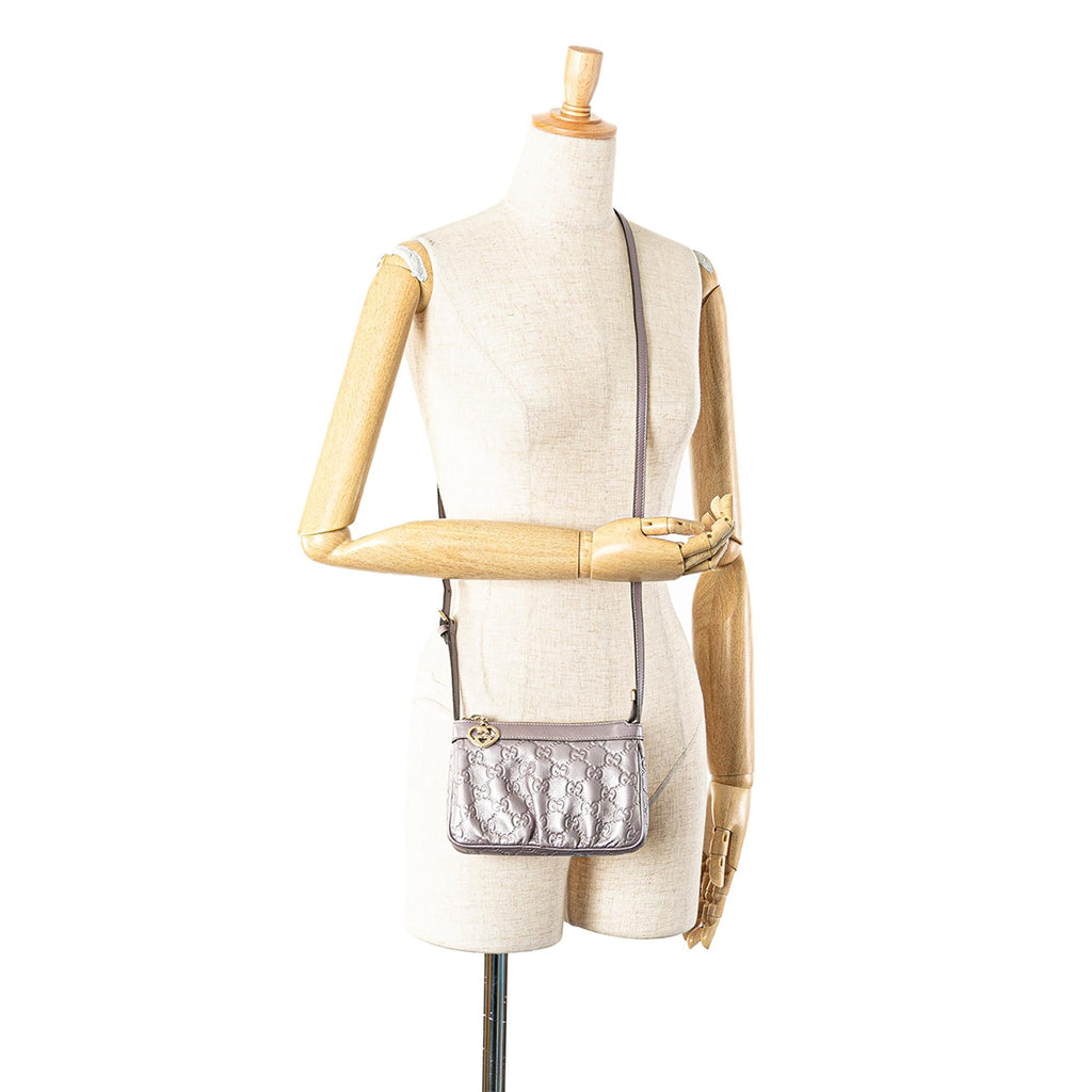 Gucci Small Metallic Guccissima Lovely Crossbody
