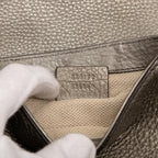 Gucci Small Metallic Leather Soho Chain Flap Crossbody