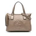 Gucci Small Metallic Leather Soho Working Satchel