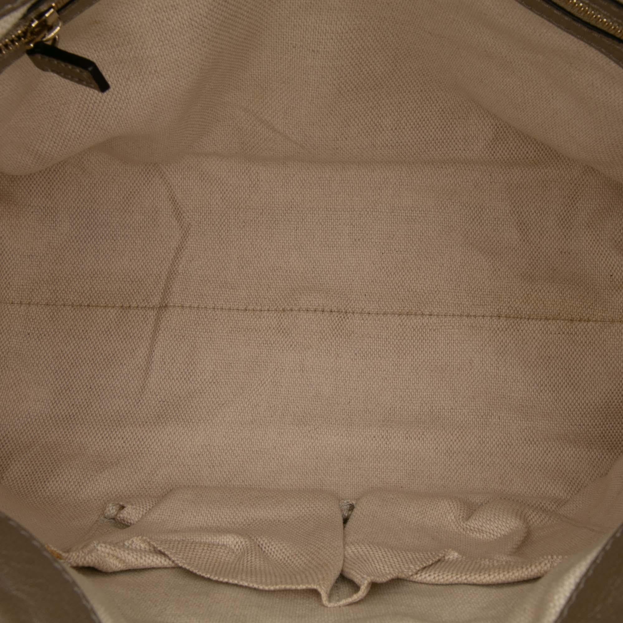 Gucci Small Metallic Leather Soho Working Satchel