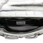 Gucci Small Metallic Quilted Leather Horsebit Chain Satchel