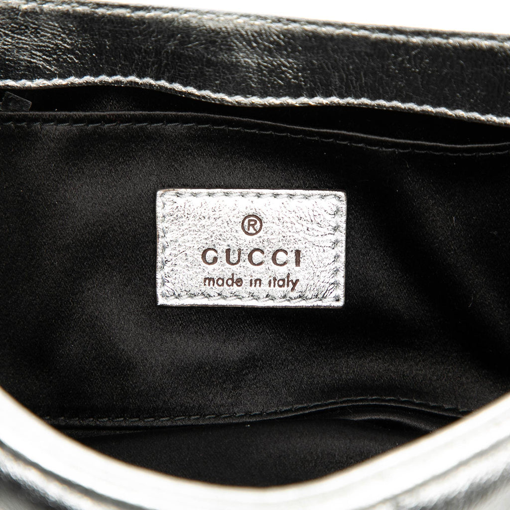 Gucci Small Metallic Quilted Leather Horsebit Chain Satchel